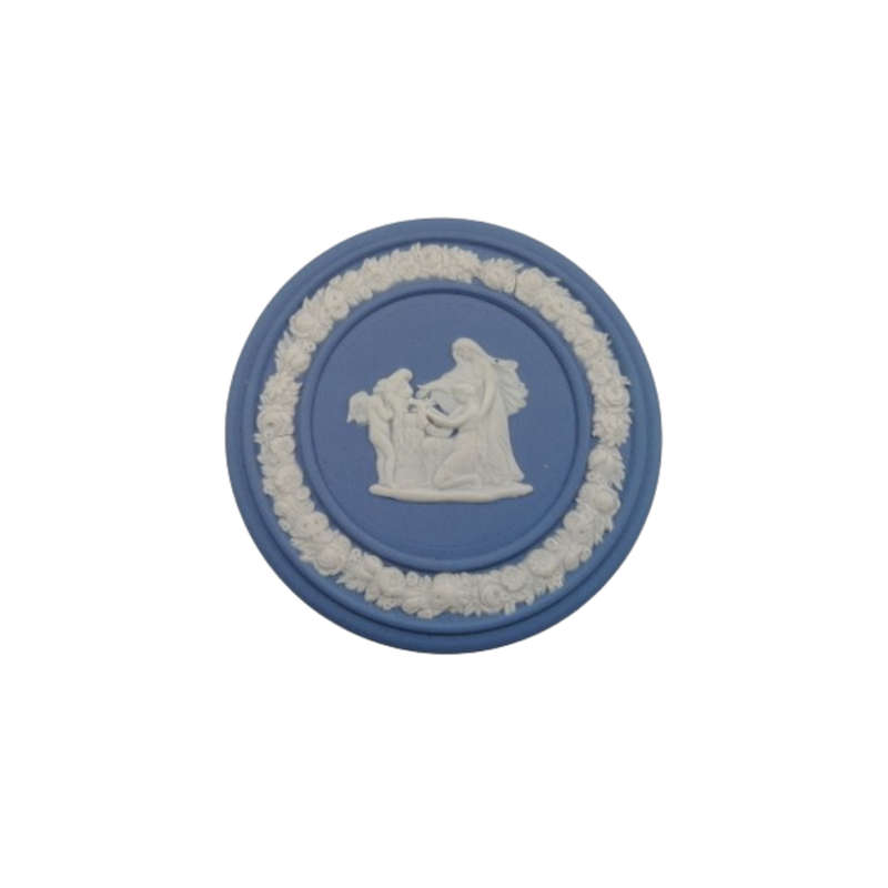 Wedgwood Jasper Blue Round Trinket Dish with Lid