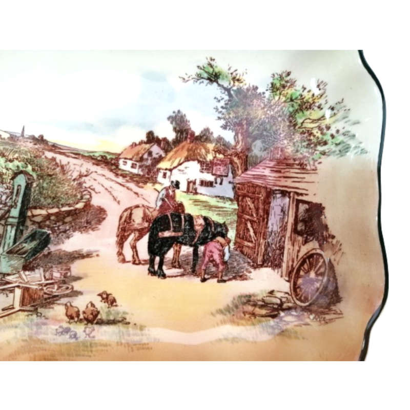 Royal Doulton Charles Noke Rustic England Sandwich Dish