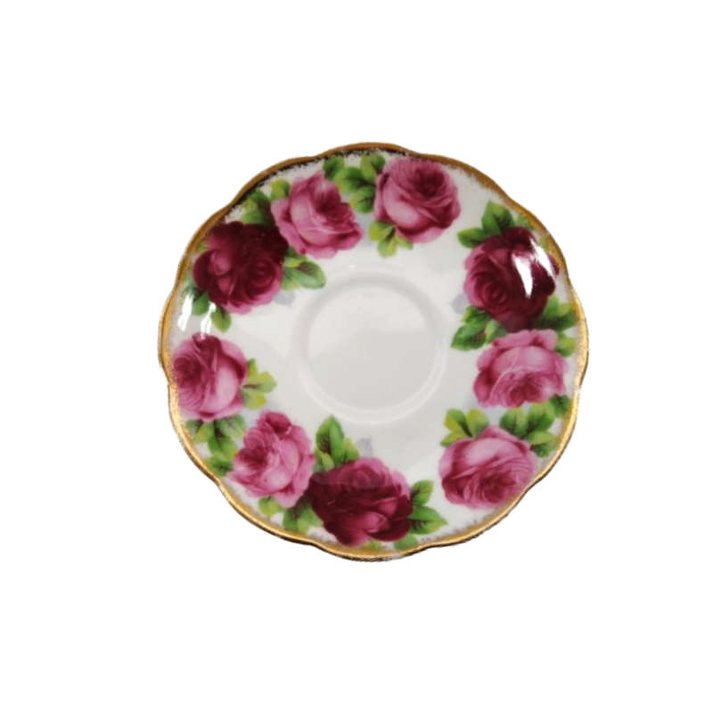 Royal Albert Old English Rose Cup and Saucer Duo