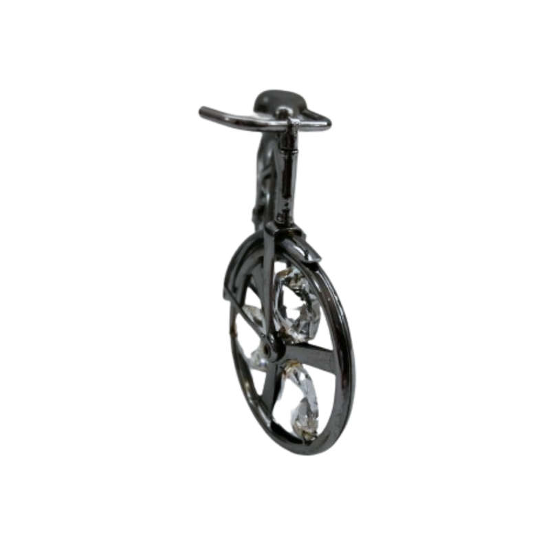 CRYSTOCRAFT Ornament, Bike with Clear Bohemian Crystals