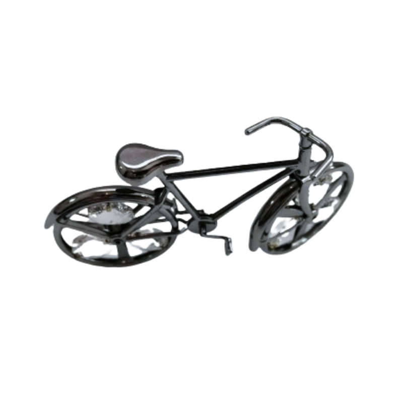 CRYSTOCRAFT Ornament, Bike with Clear Bohemian Crystals