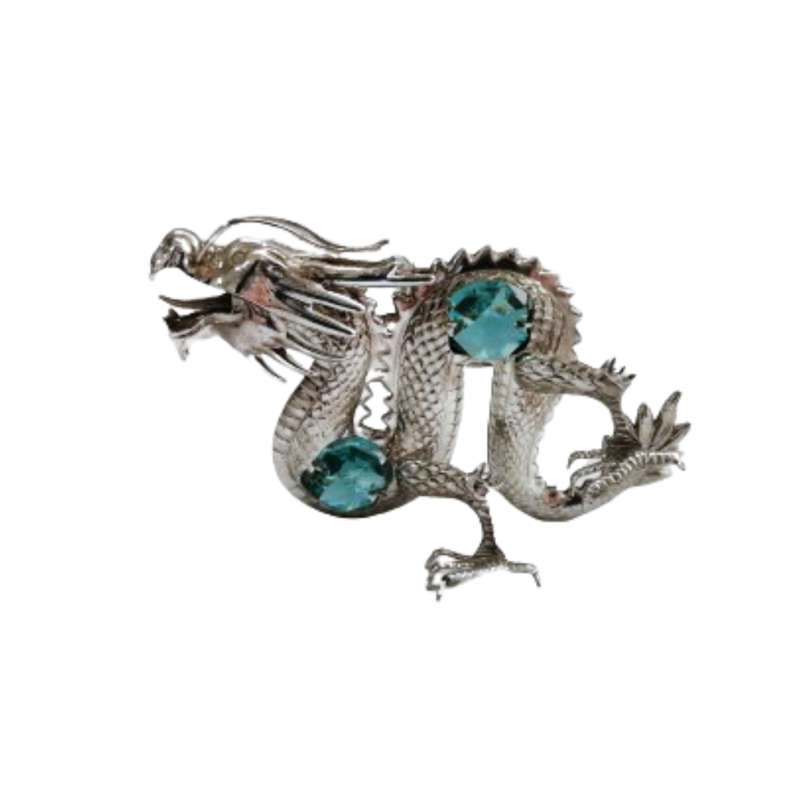 CRYSTOCRAFT Ornament, Mythical Dragon with Clear Swarovski Crystals