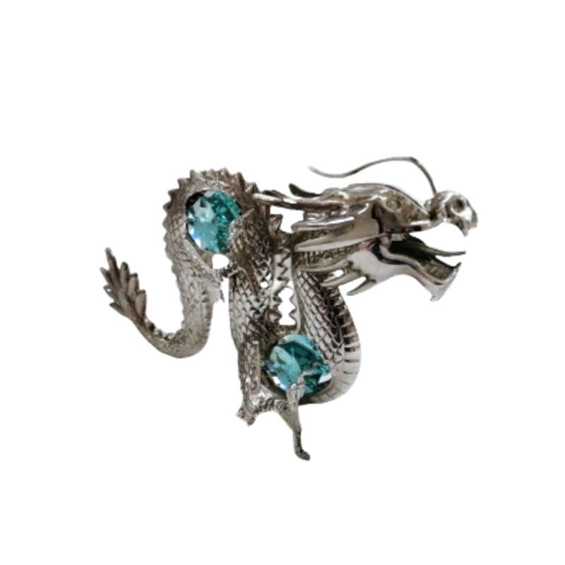 CRYSTOCRAFT Ornament, Mythical Dragon with Clear Swarovski Crystals