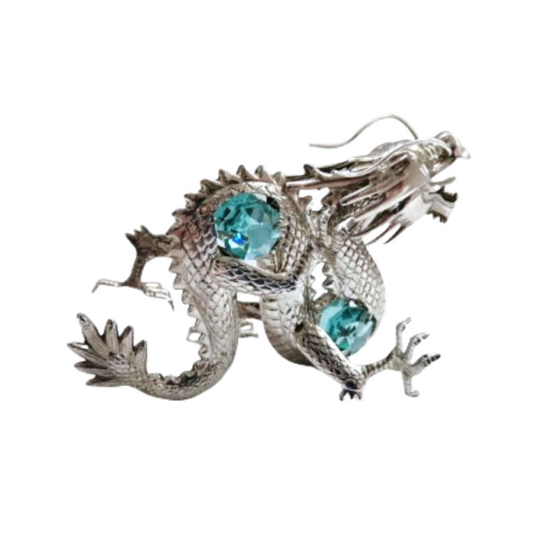 CRYSTOCRAFT Ornament, Mythical Dragon with Clear Swarovski Crystals