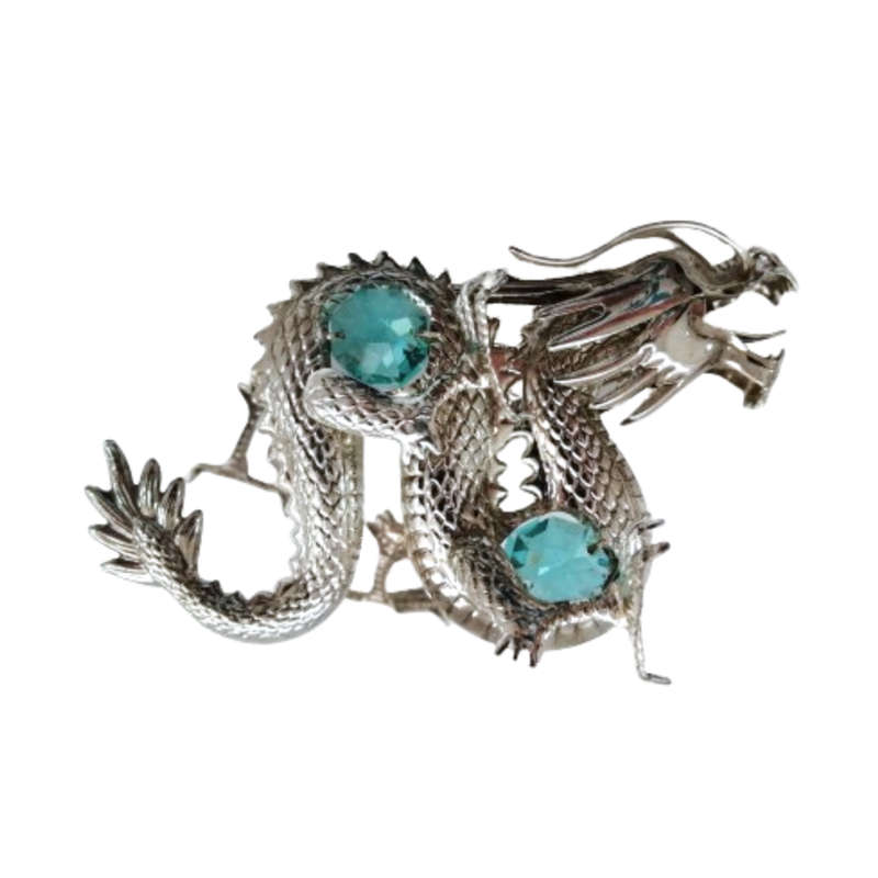 CRYSTOCRAFT Ornament, Mythical Dragon with Clear Swarovski Crystals