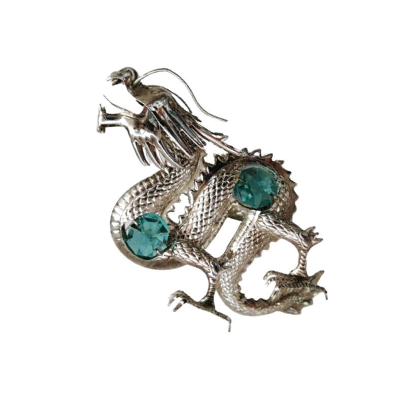 CRYSTOCRAFT Ornament, Mythical Dragon with Clear Swarovski Crystals