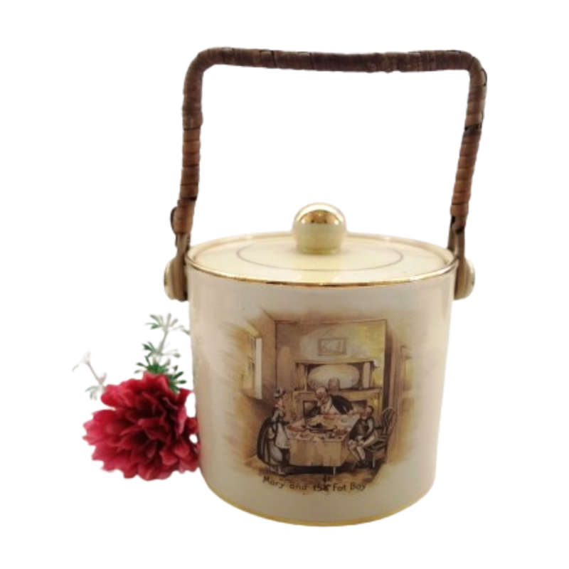 Arthur Wood Oliver Twist Glazed Biscuit Barrel with Handle