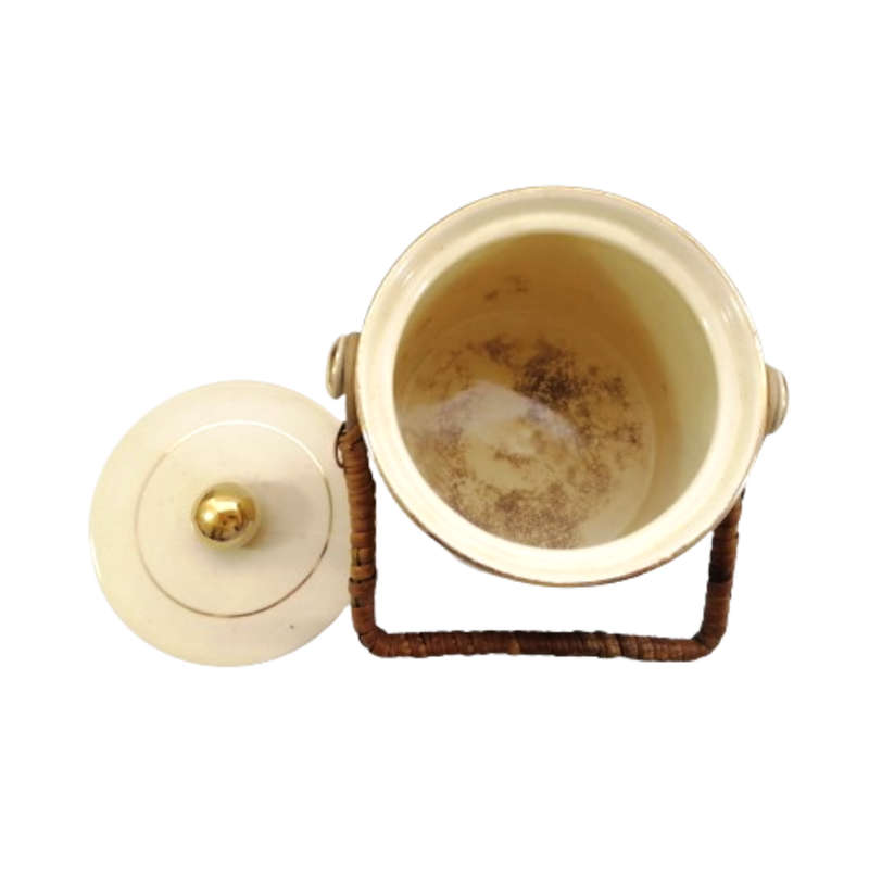 Arthur Wood Oliver Twist Glazed Biscuit Barrel with Handle