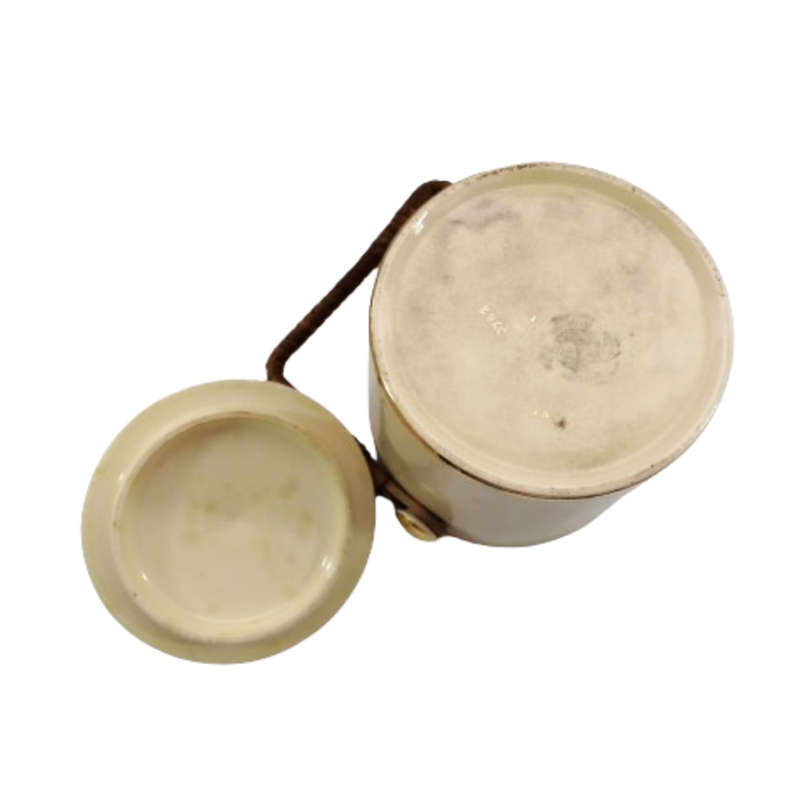 Arthur Wood Oliver Twist Glazed Biscuit Barrel with Handle
