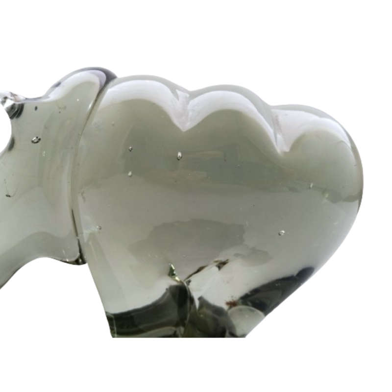 Ngwenya Handmade Huge Rhino Bookend 100% recycled glass
