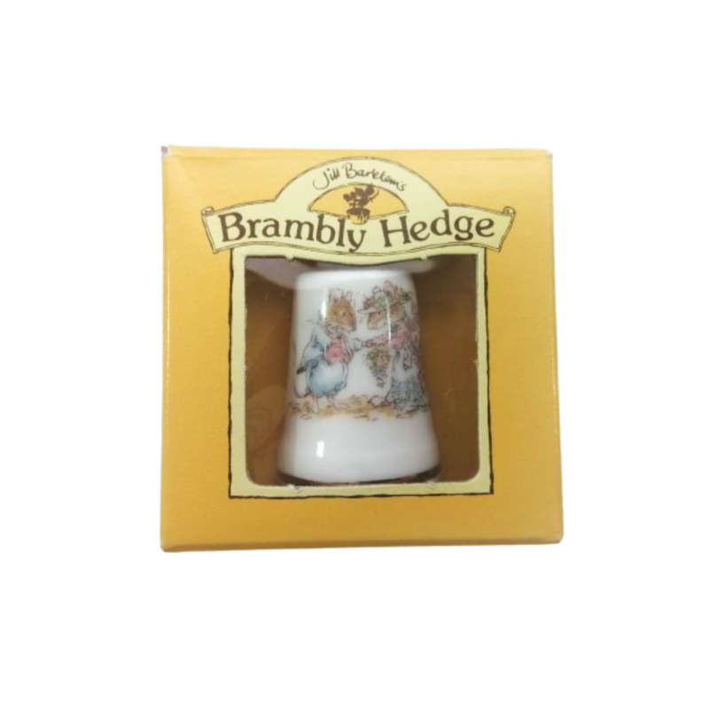 Royal Doulton Brambly Hedge China Thimble, The Wedding, Boxed