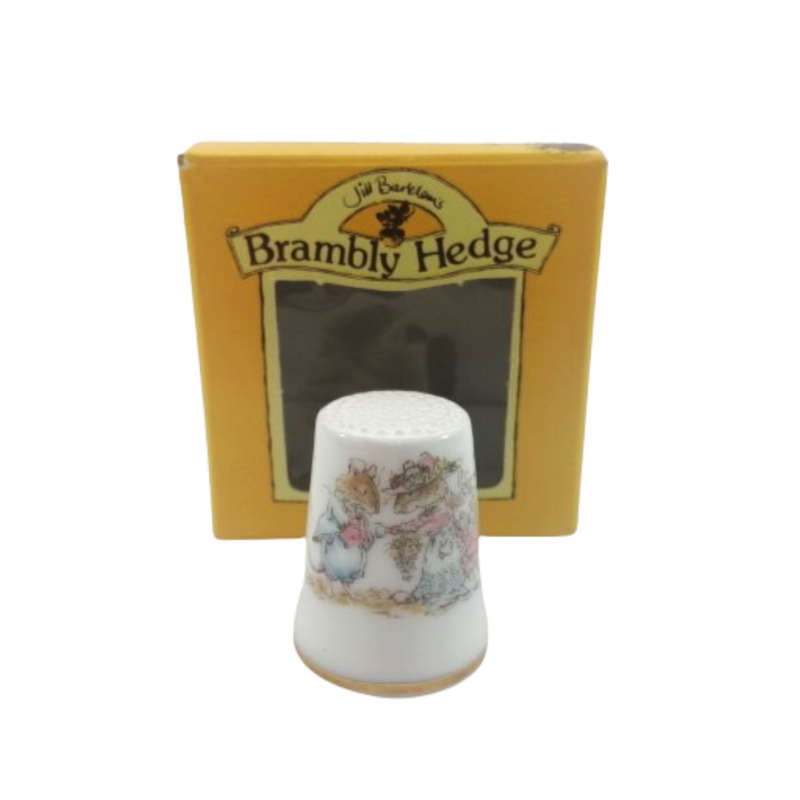 Royal Doulton Brambly Hedge China Thimble, The Wedding, Boxed
