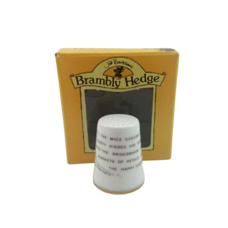 Royal Doulton Brambly Hedge China Thimble, The Wedding, Boxed