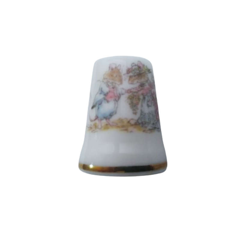 Royal Doulton Brambly Hedge China Thimble, The Wedding, Boxed