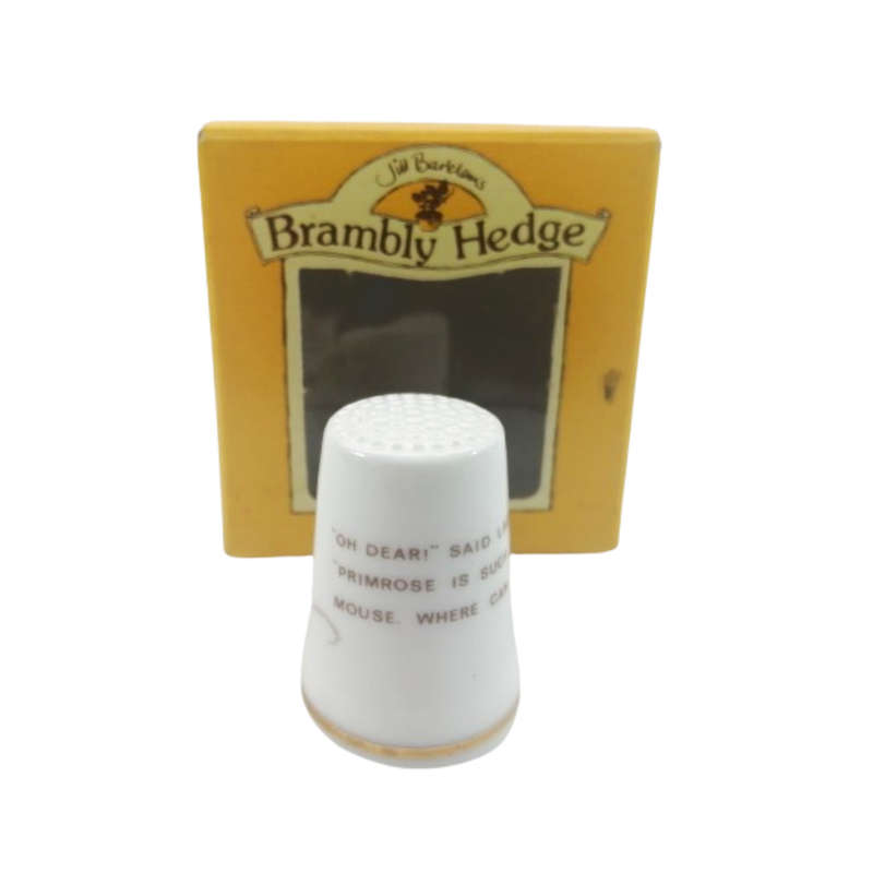Royal Doulton Brambly Hedge China Thimble Lady Woodmouse, Boxed