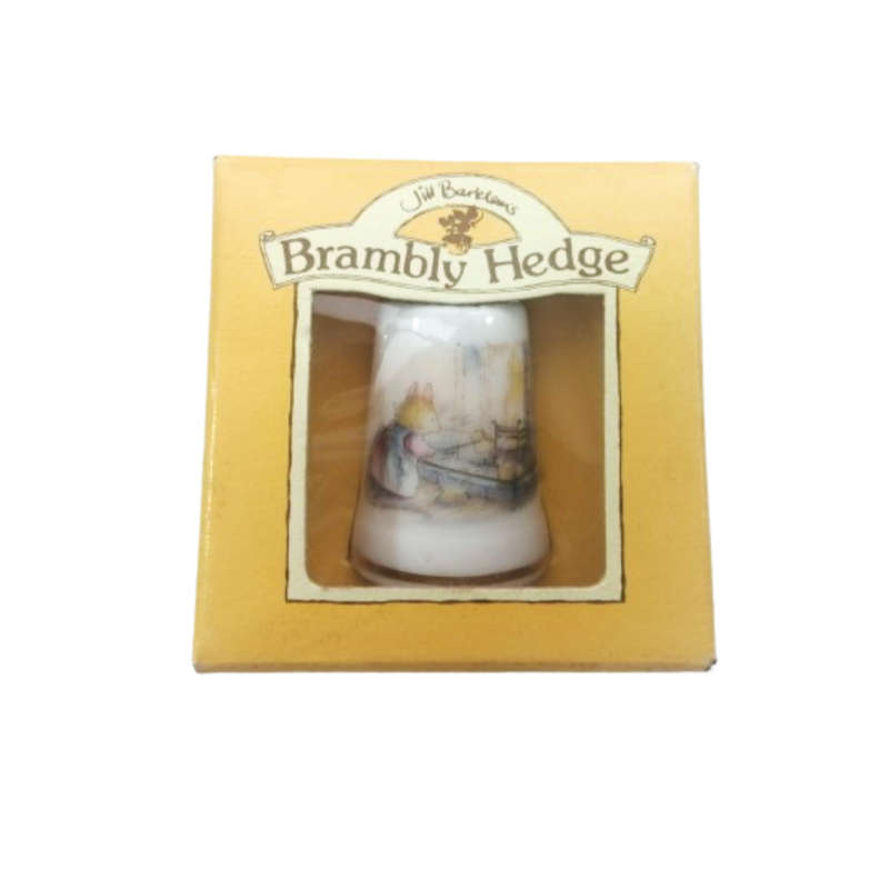 Royal Doulton Brambly Hedge China Thimble Clover Toasting Bread, Boxed