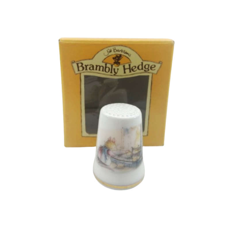 Royal Doulton Brambly Hedge China Thimble Clover Toasting Bread, Boxed