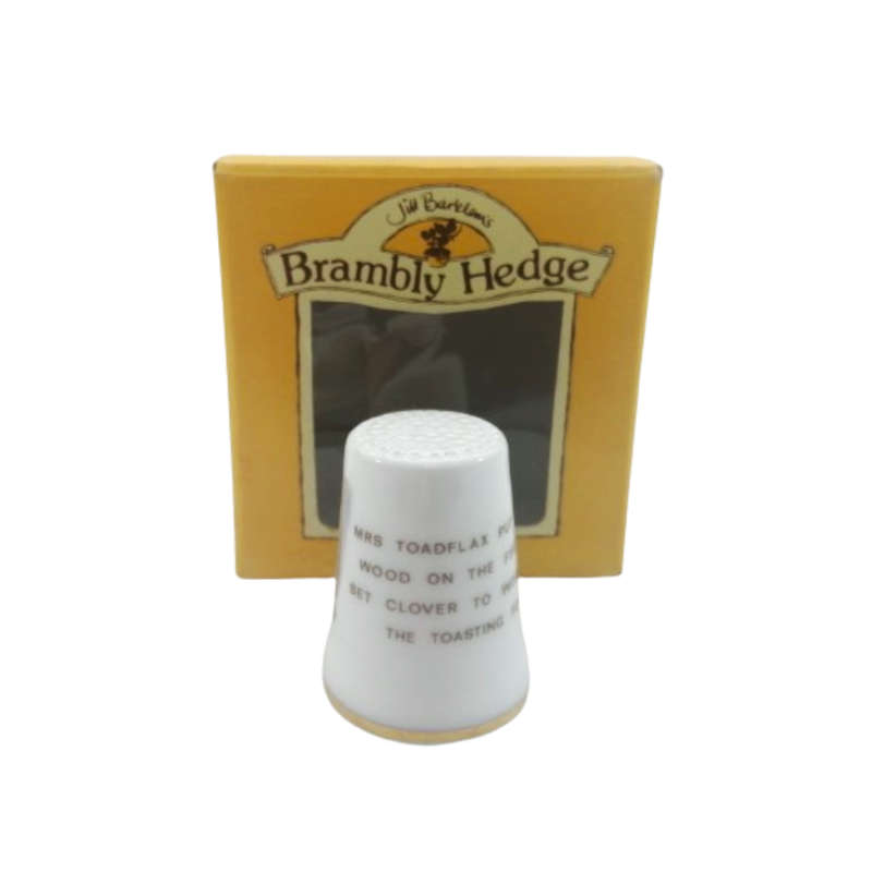 Royal Doulton Brambly Hedge China Thimble Clover Toasting Bread, Boxed