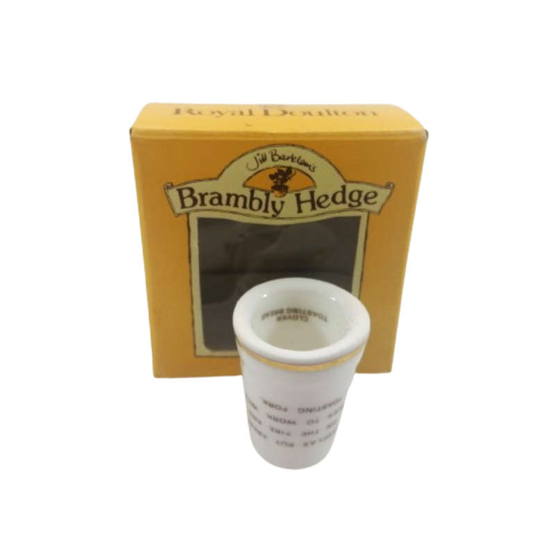 Royal Doulton Brambly Hedge China Thimble Clover Toasting Bread, Boxed