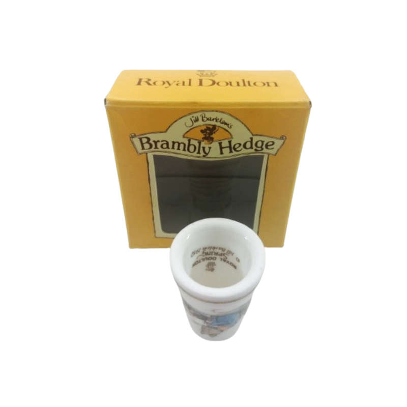 Royal Doulton Brambly Hedge China Thimble Wilfred Playing his Whistle, Boxed