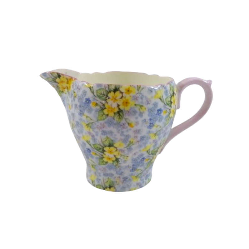 Shelley English Bone China English Creamer Milk Jug in the `Primrose Chintz`