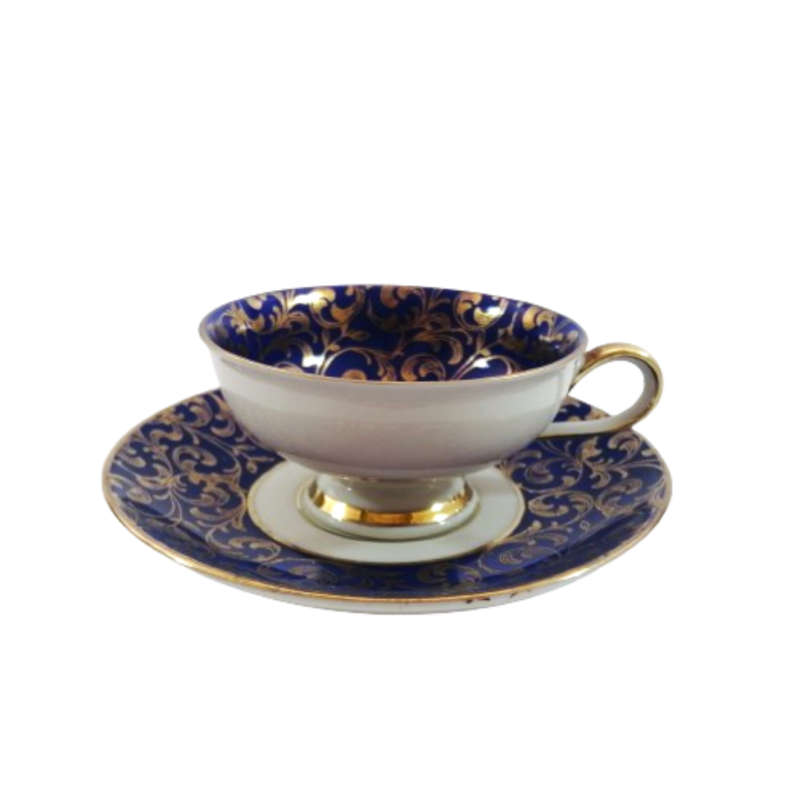 Beautiful Johann Feltman Duo in a Deep Blue and Gold pattern