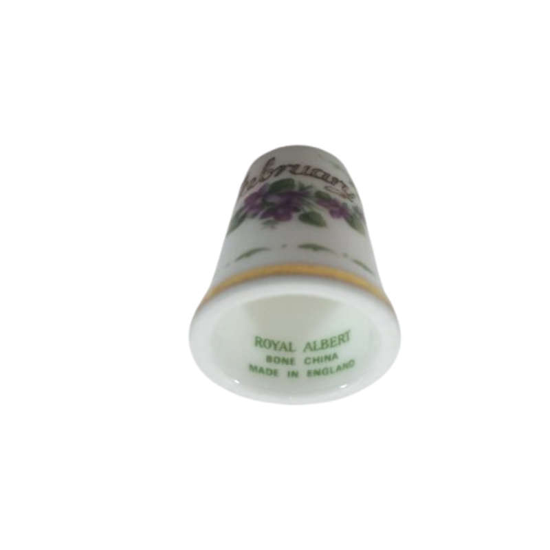 Royal Albert Flower of the Month Full Set Thimbles on Stand Boxed