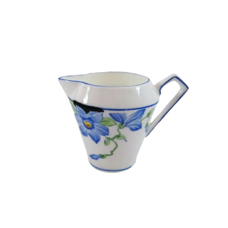 Art Deco Gladstone Blue Flower Milk Jug Creamer