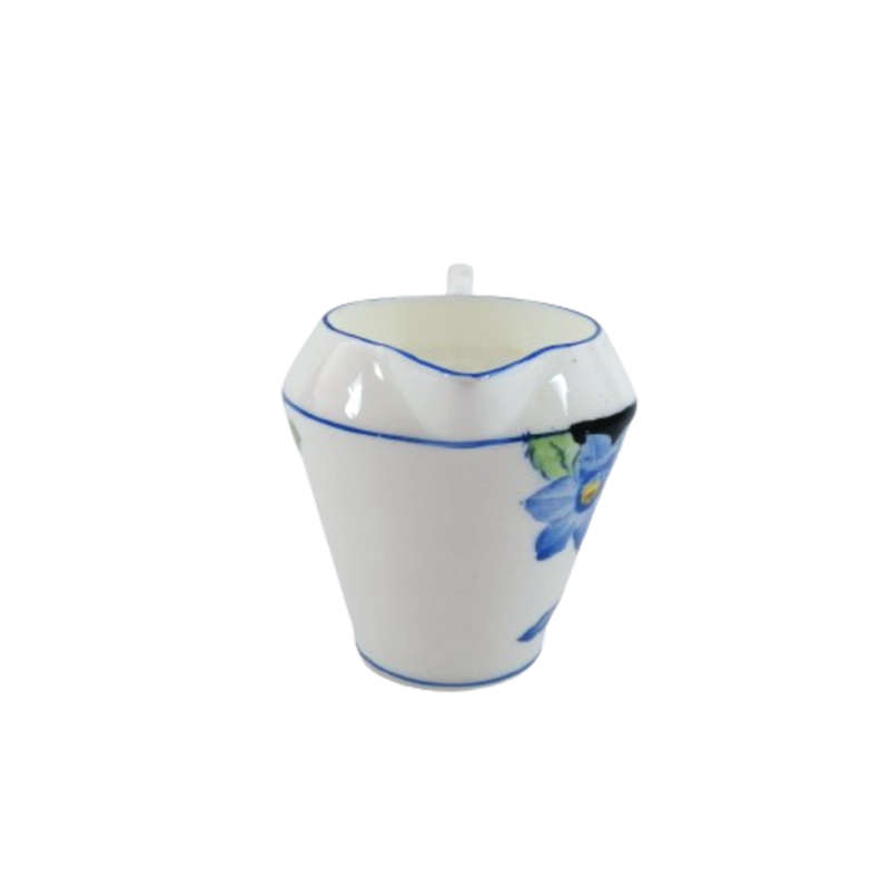 Art Deco Gladstone Blue Flower Milk Jug Creamer