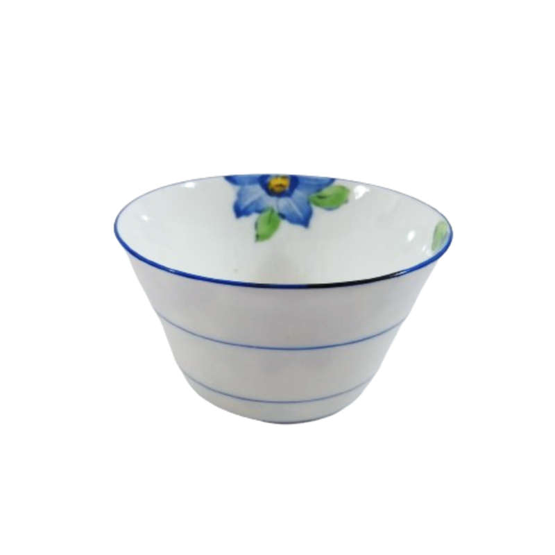 Art Deco Gladstone Blue Flower Open Sugar Bowl