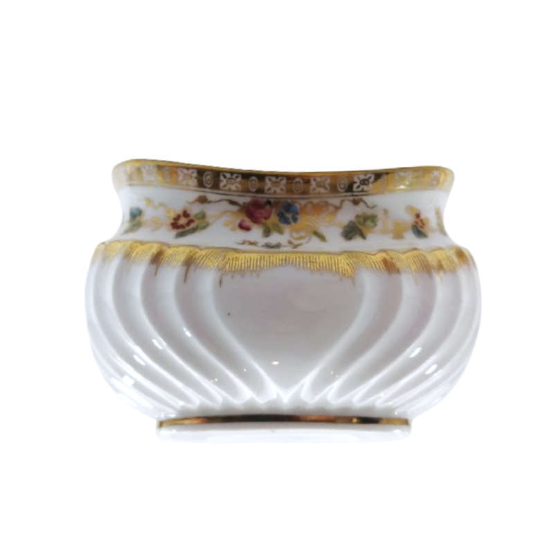 Wedgwood Antique hand painted delicate flowers and gold trim Lidded Dish