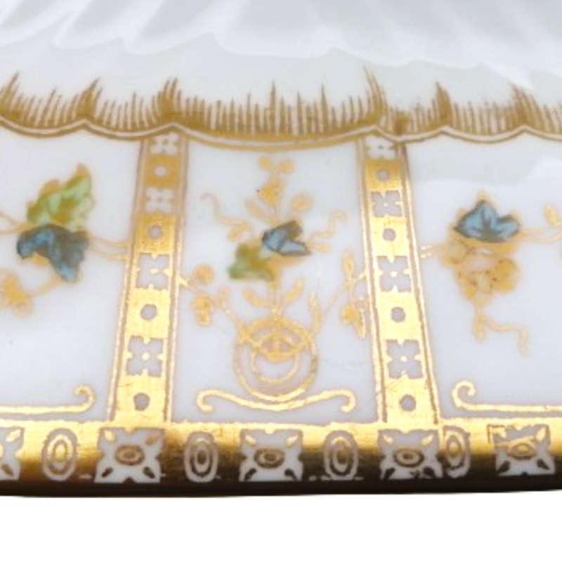 Wedgwood Antique hand painted delicate flowers and gold trim Cake Serving Plate