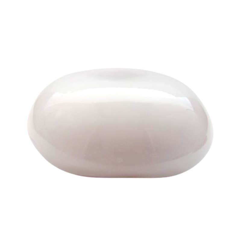 Murano Incamiciato art glass Milk White with bright red