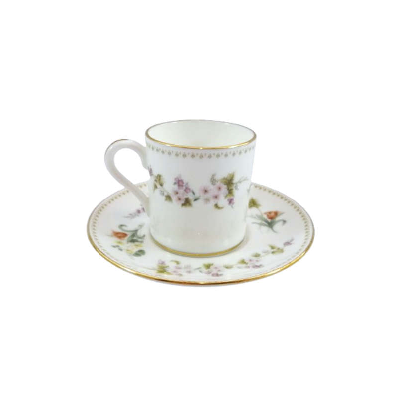 Wedgwood Mirabelle R4537 Coffee Cup and saucer demitasses