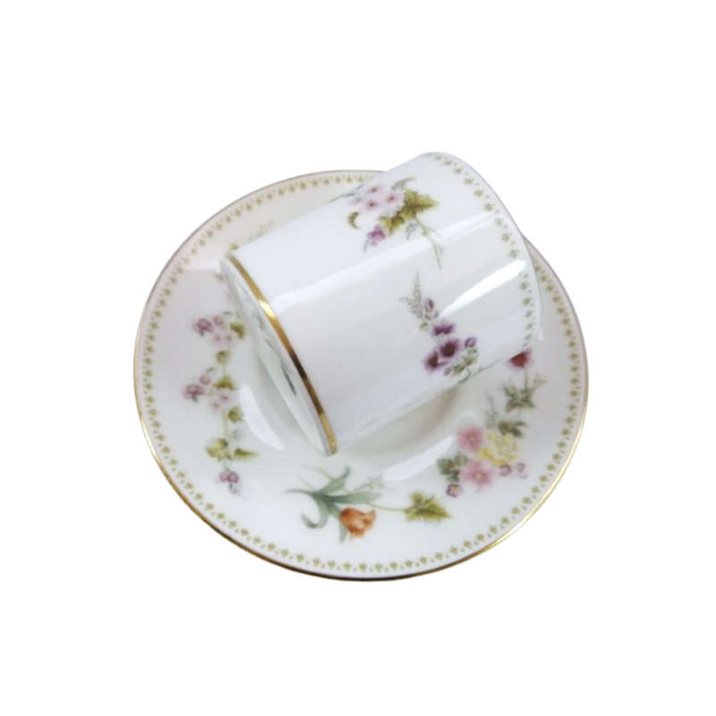 Wedgwood Mirabelle R4537 Coffee Cup and saucer demitasses