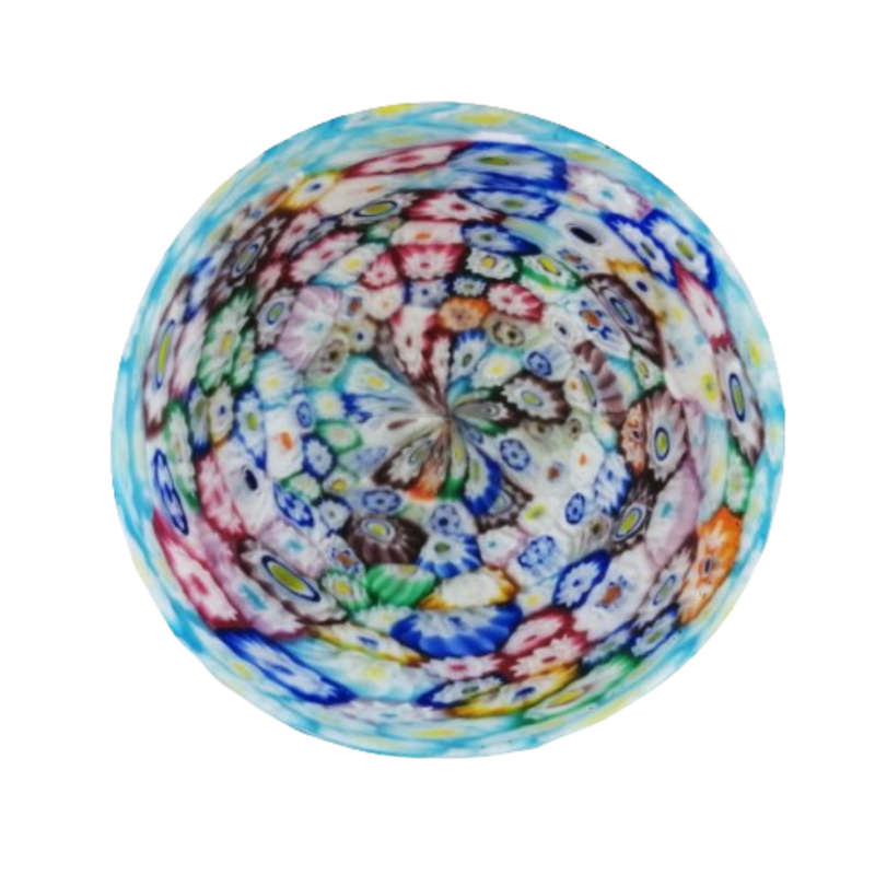 Murano Glass Millefiori Cup and Saucer - Multicolor