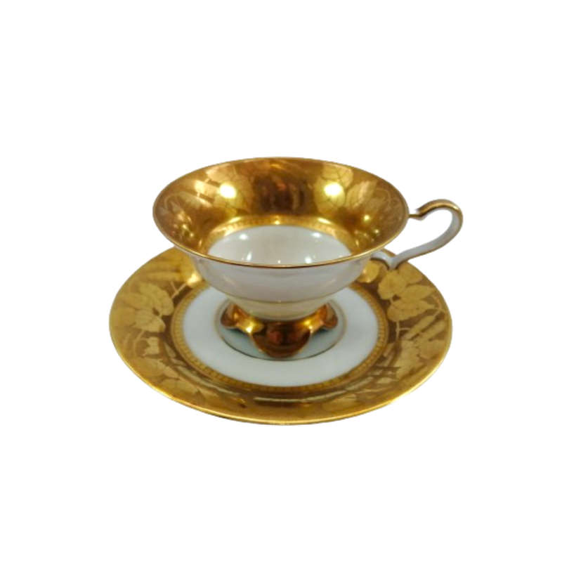 Hutschenreuther duo Demitasse Gold Cup and Saucer