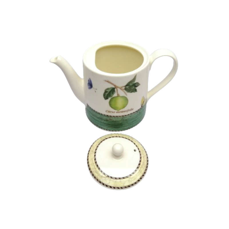 Wedgwood Sarah`s Garden Teapot Green Citrus Aurantifolia Ice Tea Recipe 1997