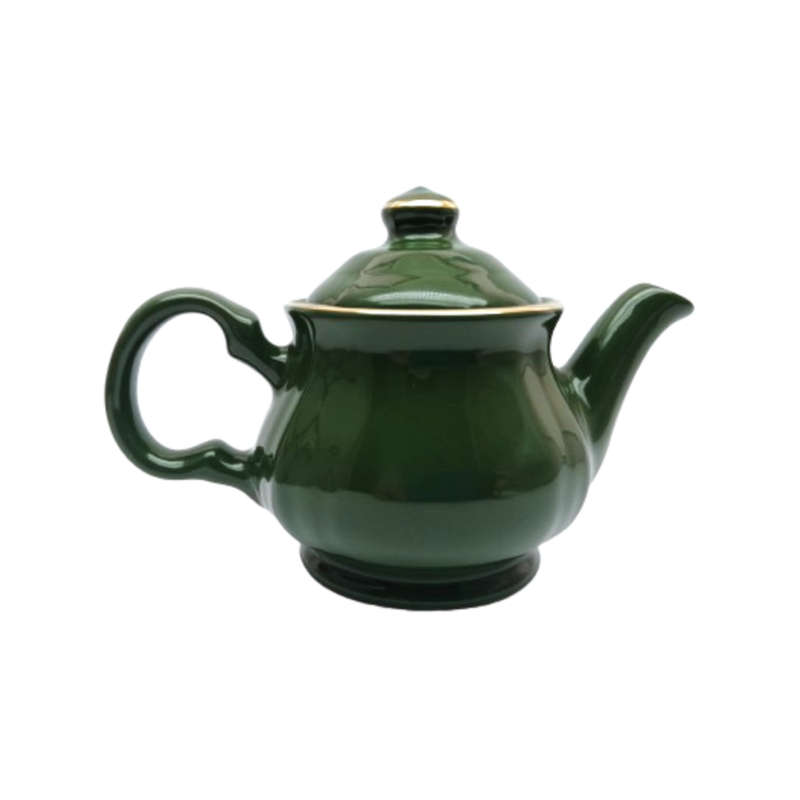 Harrods store England Hunter Green Ceramic small mini Teapot