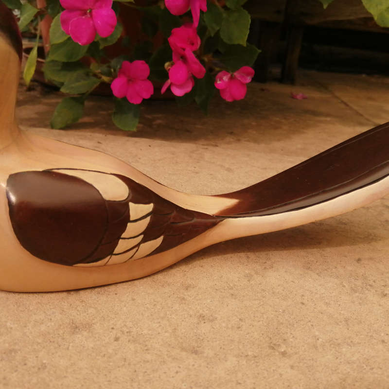 African Carvers of Knysna carved and hand painted Yellow Hornbill Ltd Bird 24/3000