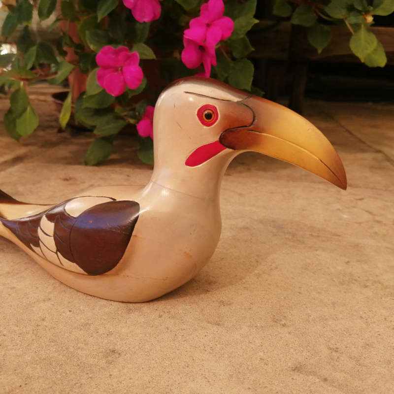 African Carvers of Knysna carved and hand painted Yellow Hornbill Ltd Bird 24/3000