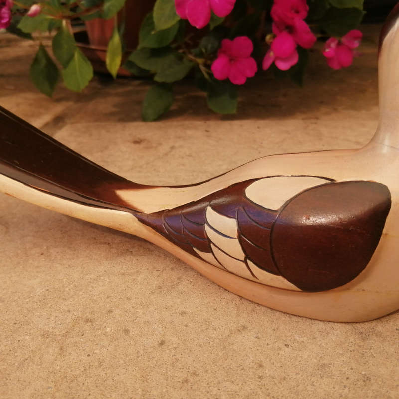African Carvers of Knysna carved and hand painted Yellow Hornbill Ltd Bird 24/3000