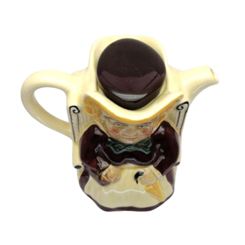 Tony Wood Ceramic Darby and Joan Teapot Staffordshire England