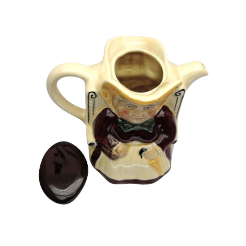 Tony Wood Ceramic Darby and Joan Teapot Staffordshire England