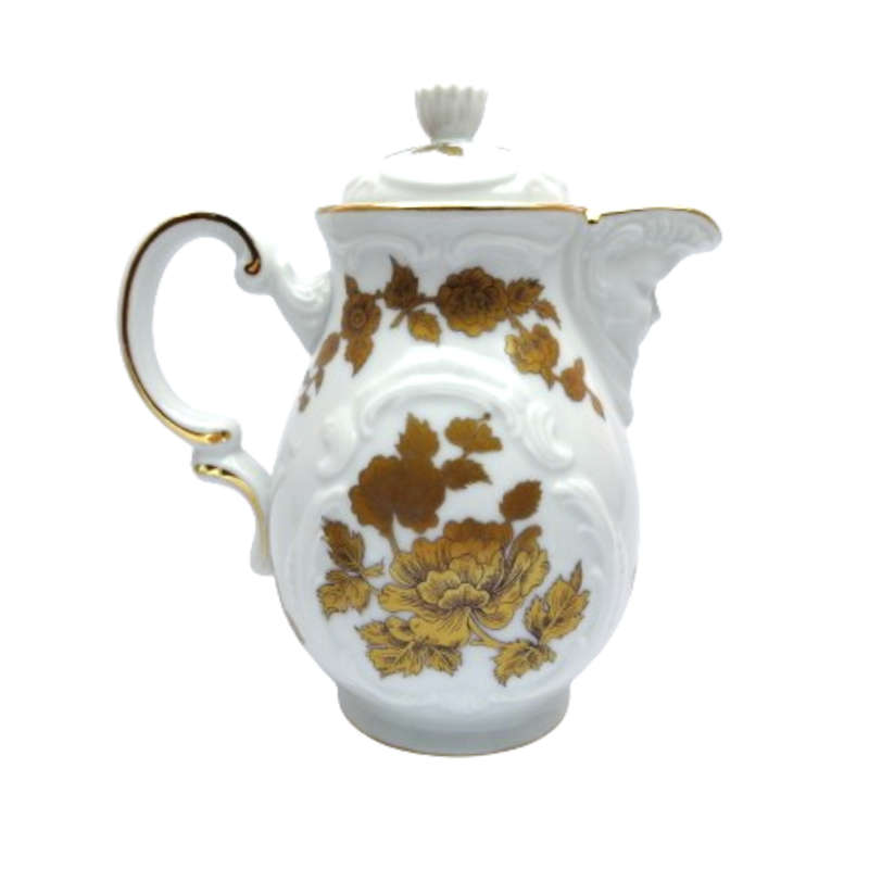 Estee Lauder Ice Palace Porcelain Teapot Pitcher white and gold
