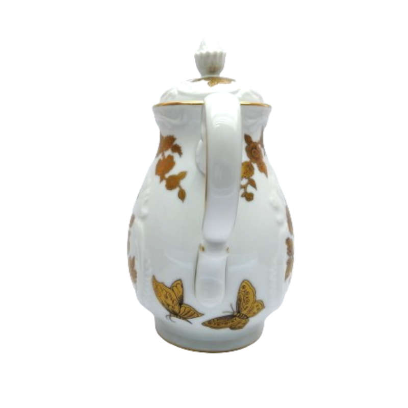 Estee Lauder Ice Palace Porcelain Teapot Pitcher white and gold