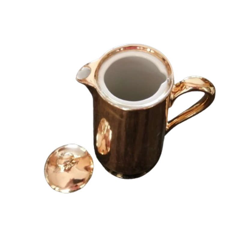 Royal Worcester Bachelor Tea Pot in gold lustre fireproof porcelain