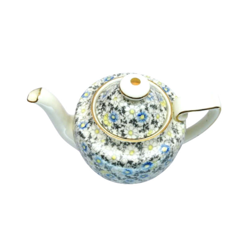 Royal Doulton bone china Blue and Yellow Art Deco Daisy Chintz  Teapot