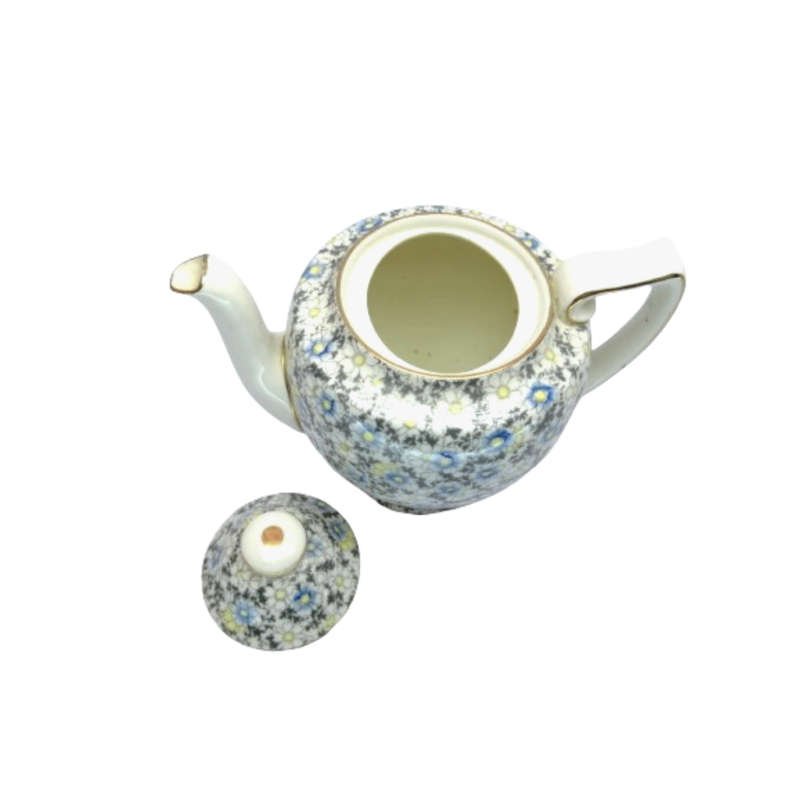 Royal Doulton bone china Blue and Yellow Art Deco Daisy Chintz  Teapot