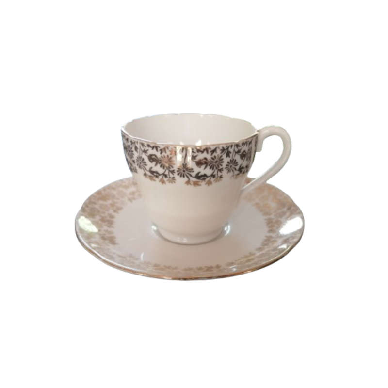 Adderley 4429 White with Gold Duo